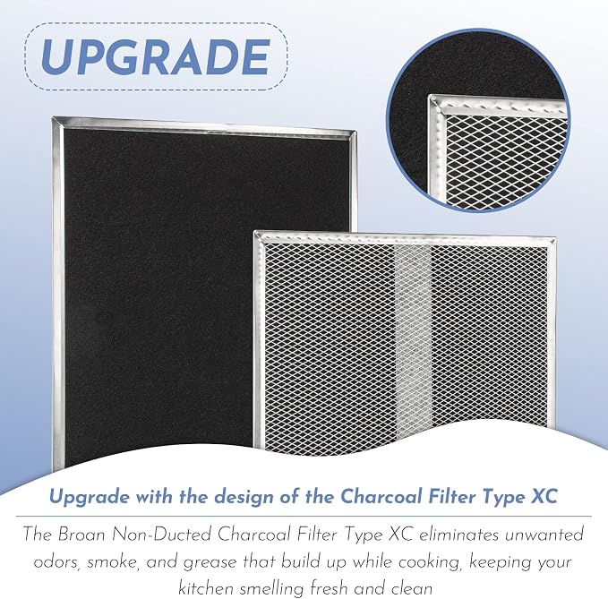 Upgrade HPF30 Charcoal Range Hood Non-Ducted Filter, - Image 3