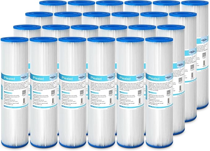 Membrane Solutions 5 Micron Pleated Polyester Sediment Water Filter 10"x2.5" by MembraneSolutions