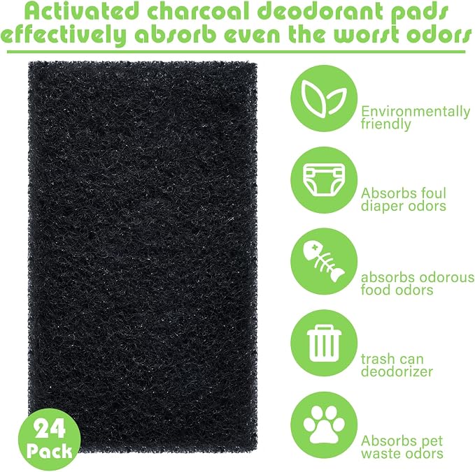 Timgle 24 Pcs Universal Trash Can Deodorizer Trash Bag Odor Absorbing Filters - Image 5