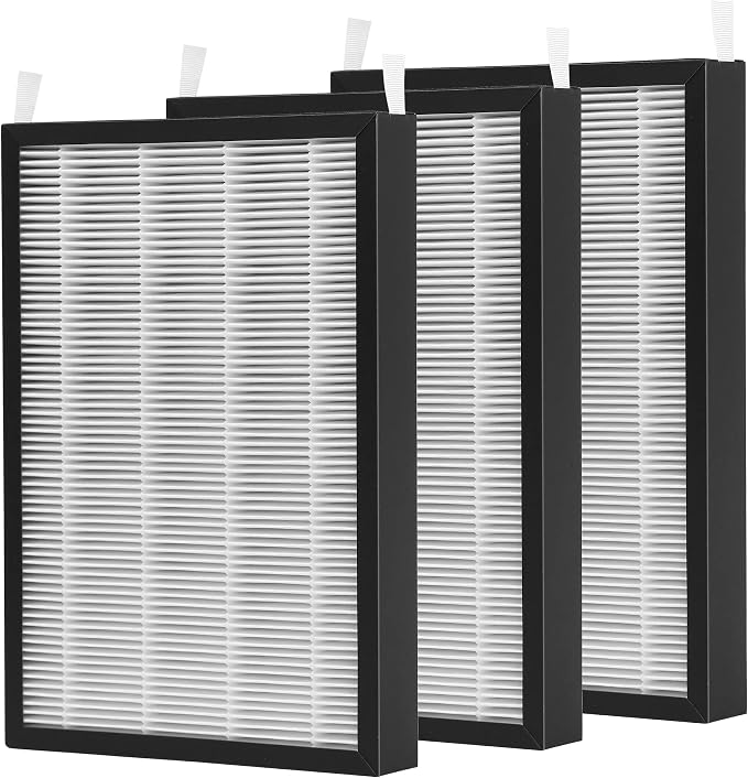 3 Packs HEPA Carbon Combo Replacement Filters by FCFMY