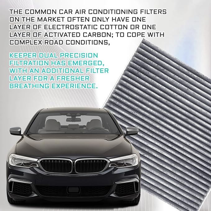 Cabin Air Filter Car Fresh Breeze Air Filter Replacement Includes Activated - Image 6
