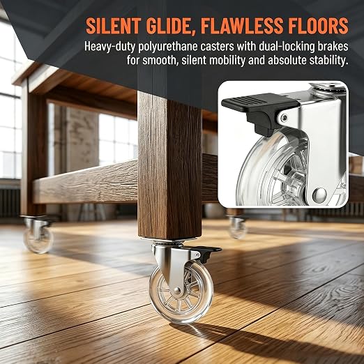 4 Pack 4 Inch Swivel Caster Wheels - Image 7