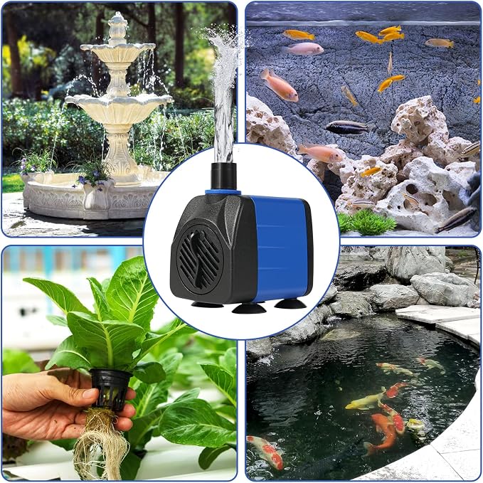 AQUANEAT Small Fountain Pump, 160 GPH Mini Submersible Water Pump - Image 6