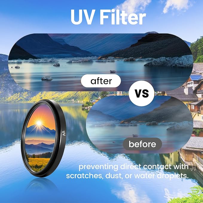 3Pcs UV+CPL+FLD Lens Filter Kit 62mm - Image 5