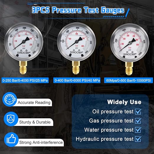 SINOCMP Hydraulic Pressure Test Kit - Image 2