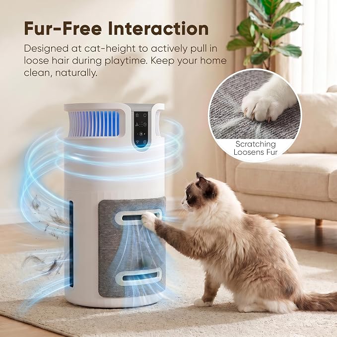 Greesum Pet Air Purifier for Cats, 320m³/h CADR Smart Air Cleaner - Image 3