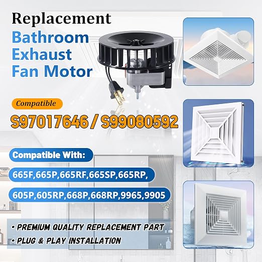 S97017646 S99080592 Bathroom Exhaust Fan Motor and Blower Wheel Replacement – - Image 2