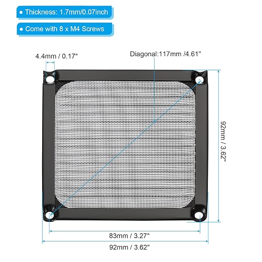 PATIKIL 90mm Fan Filter Grills - Image 2