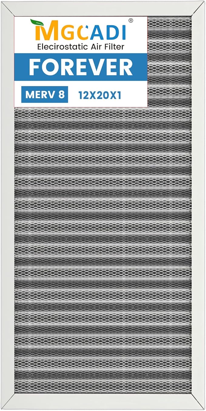 12x20x1 HVAC Furnace Air Filter, Lasts a Lifetime, the Last HVAC Filter You by MGCADI