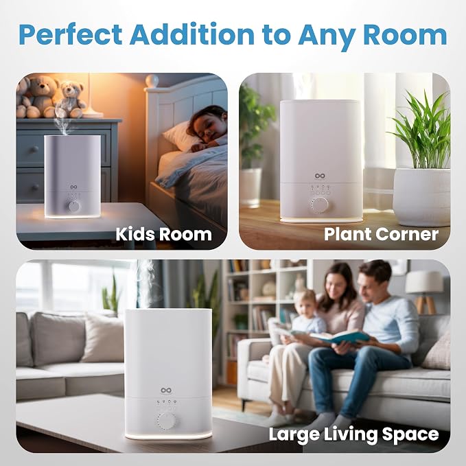 Everlasting Comfort 6L Humidifier Large Room, High Mist Output 60 HR Runtime - Image 7