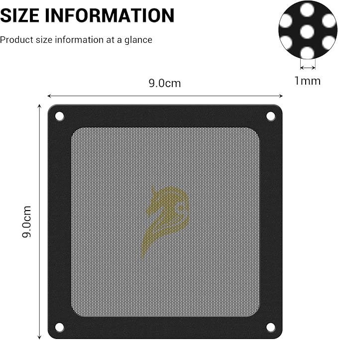 Dust Filter PC 90mm for Computer Cooler/PSU/Routers PVC 50 Mesh, Magnetic Frame - Image 3