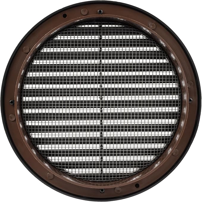 Black 6" Inch Round Ventilation Grille - Image 2