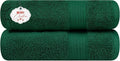 Ample Decor Hand Towels 18 X 28 Inch 600 GSM 100% Cotton, Premium Soft Absorbent - 2 Pcs - Christmas Green