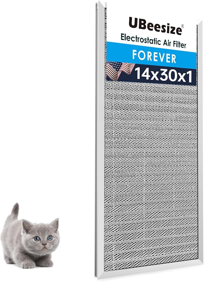 UBeesize 14x30x1 Reusable Electrostatic Air Filter HVAC AC Furnace Filter by UBeesize