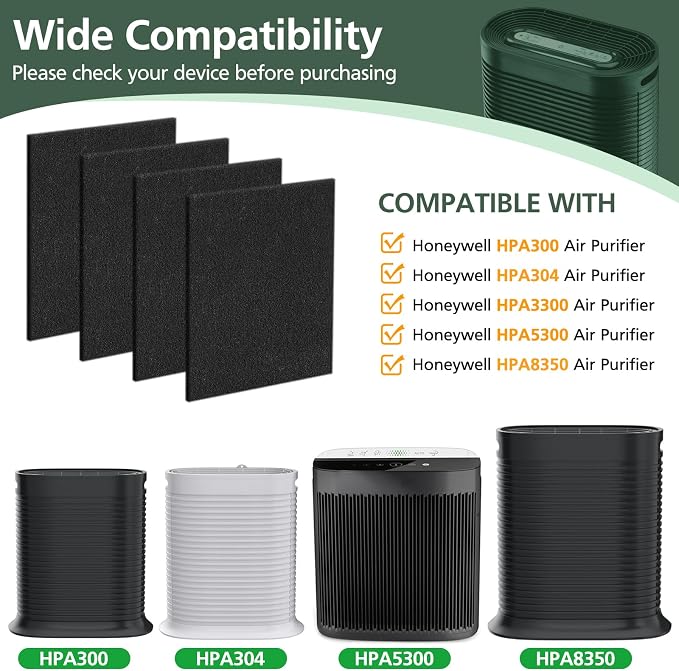 4 Pack HPA300 Pre Filter A, HRF-A300 Pre Kit Filter - Image 3