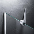 Frameless Shower Door Support Bar, Stainless Steel Wall-to-Glass Support Arm to Fixed Shower Glass Panel, for 1/4"-3/8" (6-10 mm) Door, 180° Pivot & Stow-Flat Mode (Chrome, 19.7-inch(500mm))