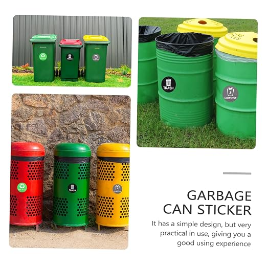 9pcs Trash Can Classification Stickers Self-Adhesive Recycling Decals - Image 2