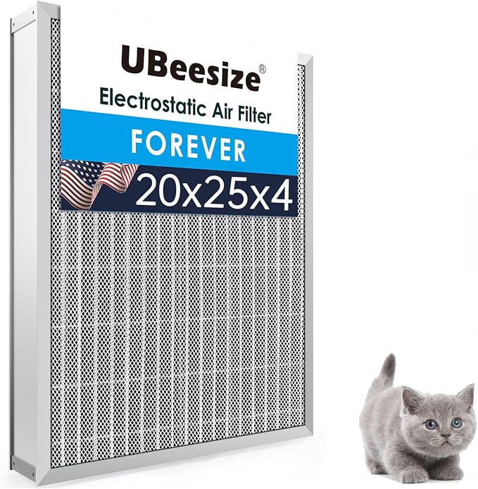 UBeesize 20x25x4 Air Filter HVAC AC Furnace Filter, Reusable Washable, Lasts a by UBeesize