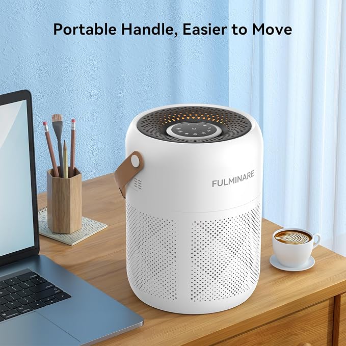 FULMINARE Air Purifiers for Home Bedroom H13 True HEPA Air Purifier, 3 Speeds - Image 6