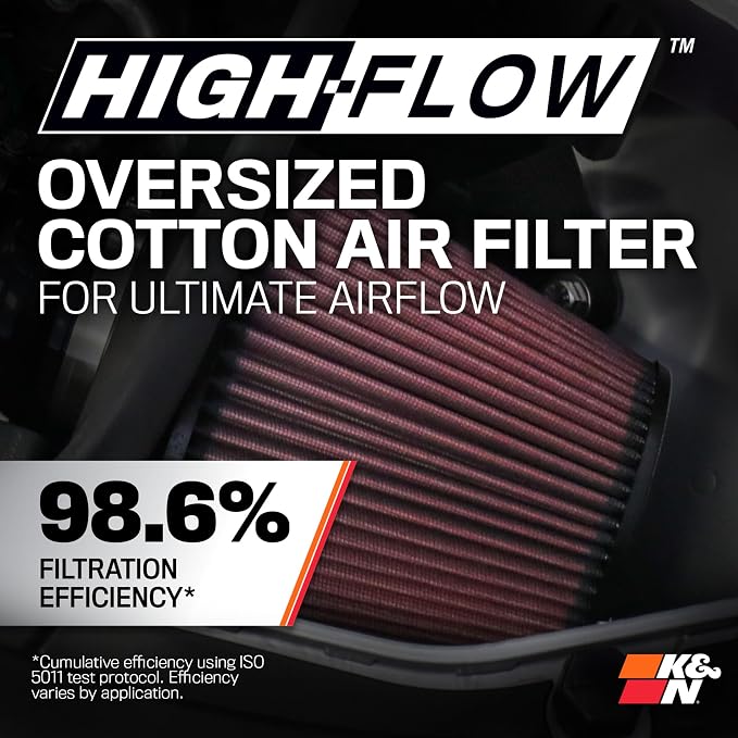 K&N Cold Air Intake System: High-Flow Air Filter, Increase Performance & - Image 4