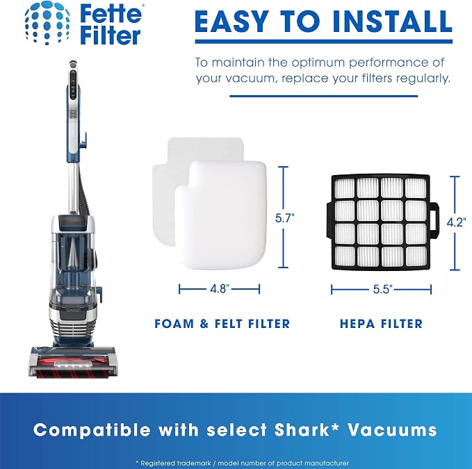 Fette Filter - AZ3002 for Shark Stratos AZ3002 AZ3000 AZ3000W Upright Vacuum - Image 6