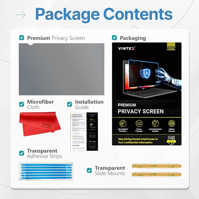 VINTEZ 15.6 Inch 1.8:1 Privacy Screen - Image 5