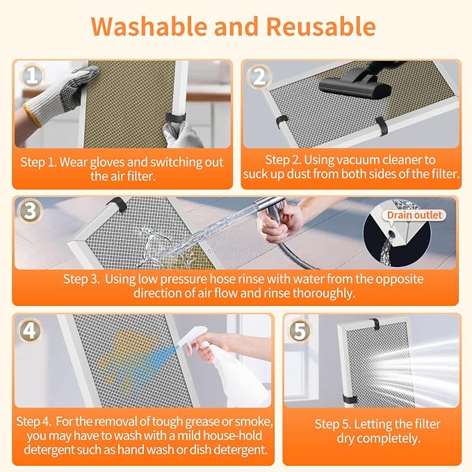2-Pack 16x30x1 MERV 8 Reusable & Washable Electrostatic Air Filters - Image 4