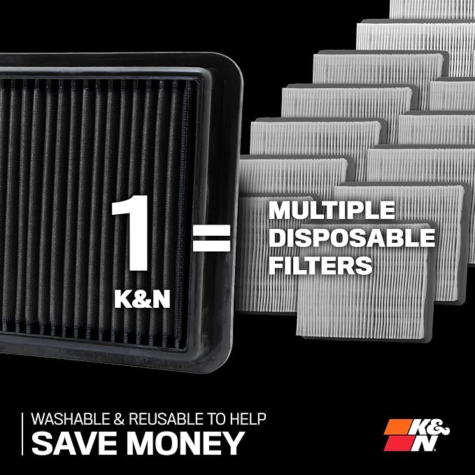 K&N Performance Diesel Dryflow Lifetime Engine Air Filter: Increase Power: - Image 6
