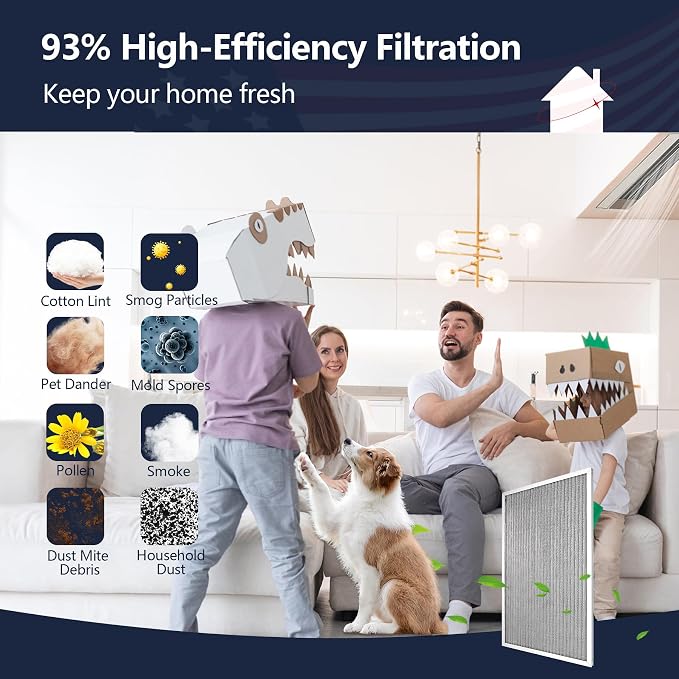 16x25x4 Resuable & Washable Electrostatic Air Filter Allergen Defense, MERV 8 - Image 7