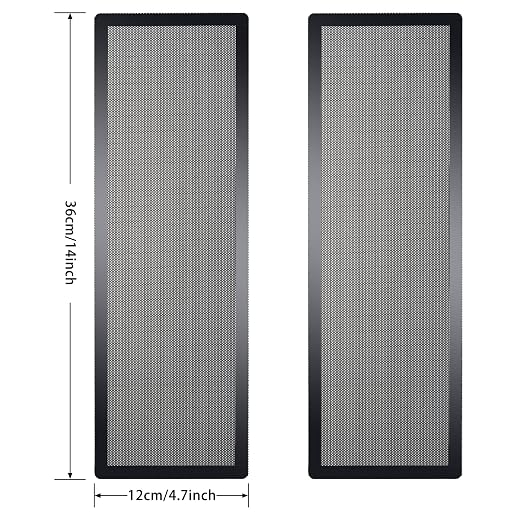360mm x 120mm PC Case Dust Mesh Filter, Magnetic Frame Computer Fan Dust Mesh - Image 2
