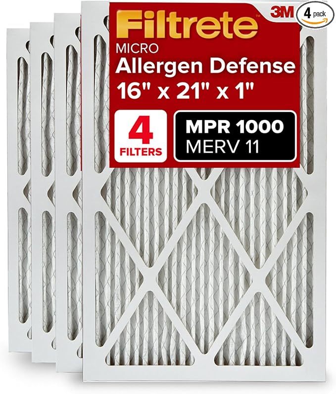Filtrete 16x21x1 AC Furnace Air Filter, MERV 11, MPR 1000, Micro Allergen by Filtrete