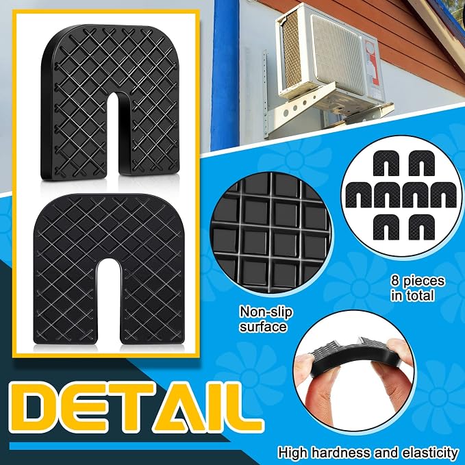 Treela 8 Packs Rubber Isolator Pad Anti Vibration Pads Mechanical Vibration - Image 3