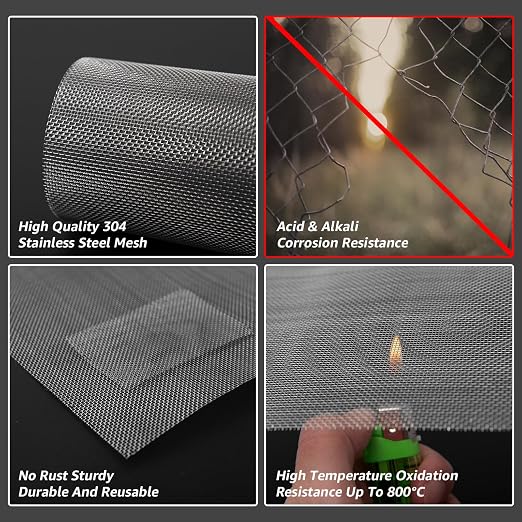 4 Pack 11x14 Inch Wire Mesh, 20 Mesh Stainless Steel Mesh, Never Rust Sturdy - Image 5