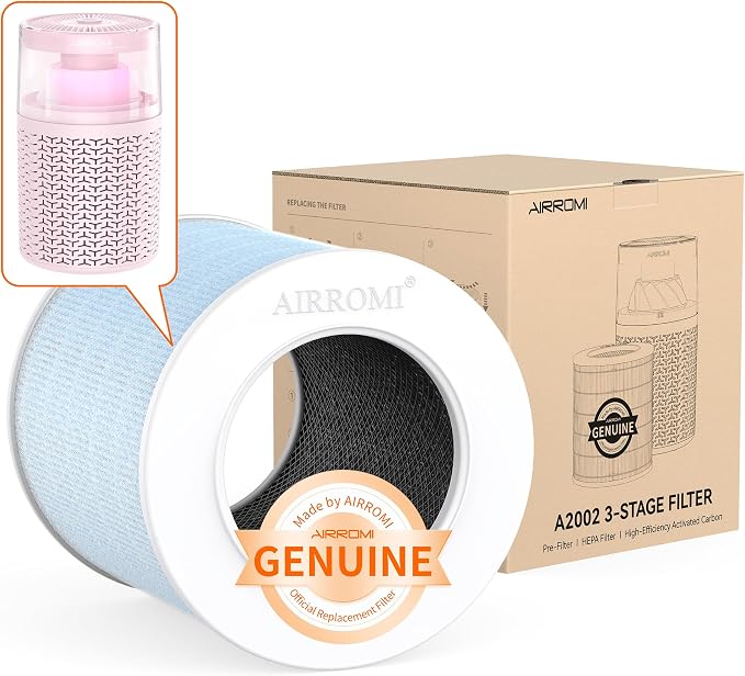 AIRROMI A2002 HEPA Air Purifier Replacement Filter, 4-In-1 Original Filter by AIRROMI