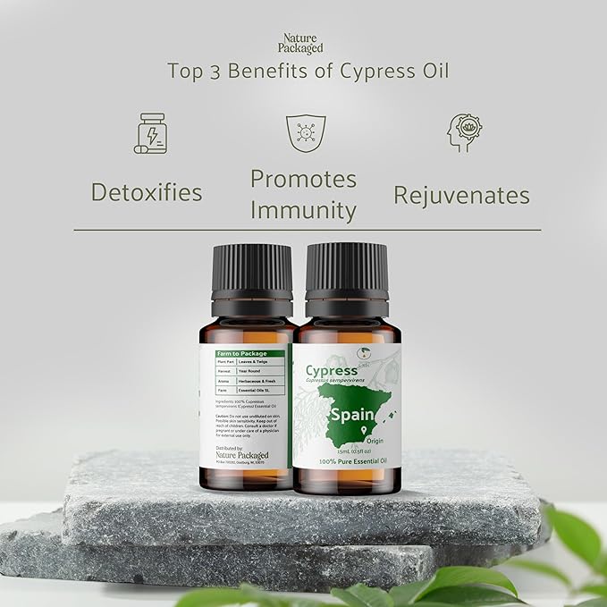 Cypress Essential Oil - Direct from Essential Oils SL in Mediterranean Spain - Aceite de Ciprés for Diffuser, 100% Pure Therapeutic Grade - Aromatheraphy, Skincare (22lbs)