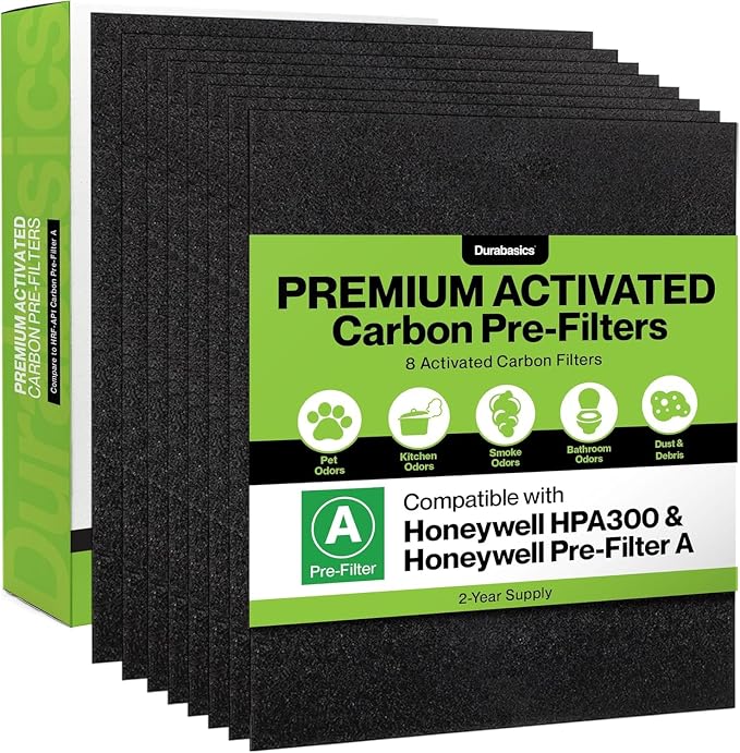Durabasics 8-Pack Pre-Filters for Honeywell HPA300 Replacement Filters by Durabasics