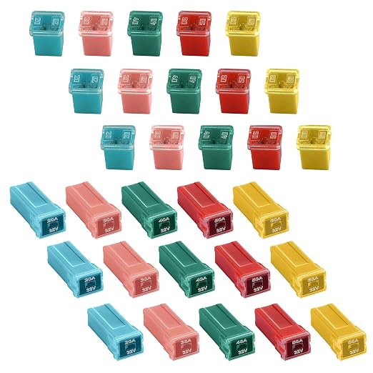 30 PCS Box Shaped Car Fuses Kit | Tall/Standard and Low Profile - Image 2