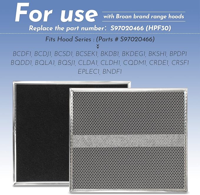 Upgrade HPF30 Charcoal Range Hood Non-Ducted Filter, - Image 4