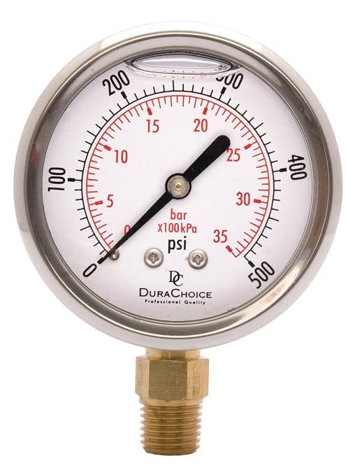 2-1/2" Oil Filled Pressure Gauge by DirectMaterial