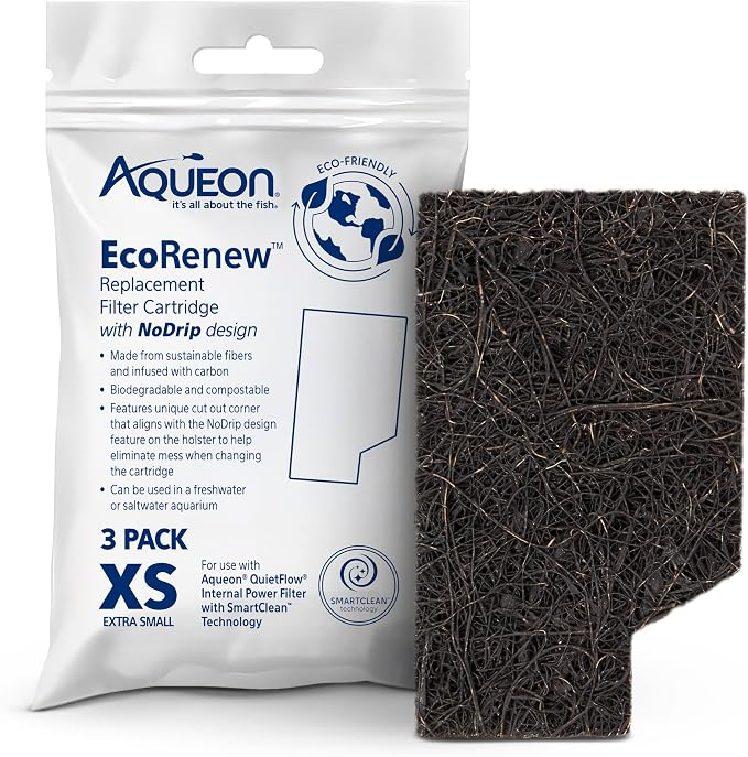 Aqueon Aquarium Fish Tank EcoRenew Filter Cartridge, Extra Small 3 Pack by Aqueon