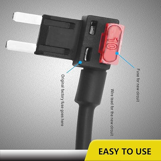 FT2-10 10 Pack 12V Car Add-a-Circuit Fuse Tap Adapter Mini ATS Blade Automotive - Image 5