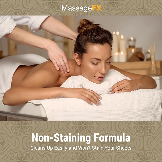 Massage FX Unscented Massage Lotion, 8 oz Pump Bottle - Soothing Formula Provides Smooth Extended Glide - Non Sticky Formula Easy Glide Smooth Touch with Natural Botanicals for Ultra Spa Experience