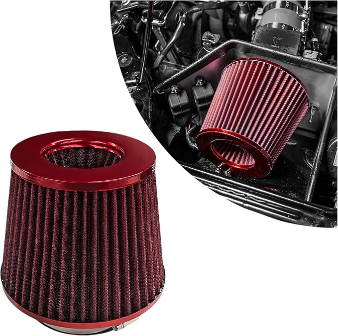 Sun Walker Clamp-on Air Intake Filter, 3/3.5/4 Inch High Flow Round Tapered Air by Unknown