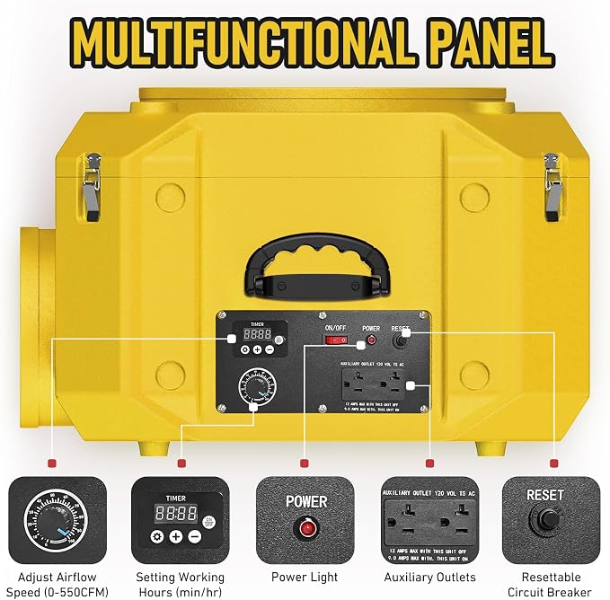 Commercial Air Scrubber, Negative Air Machine - Image 4