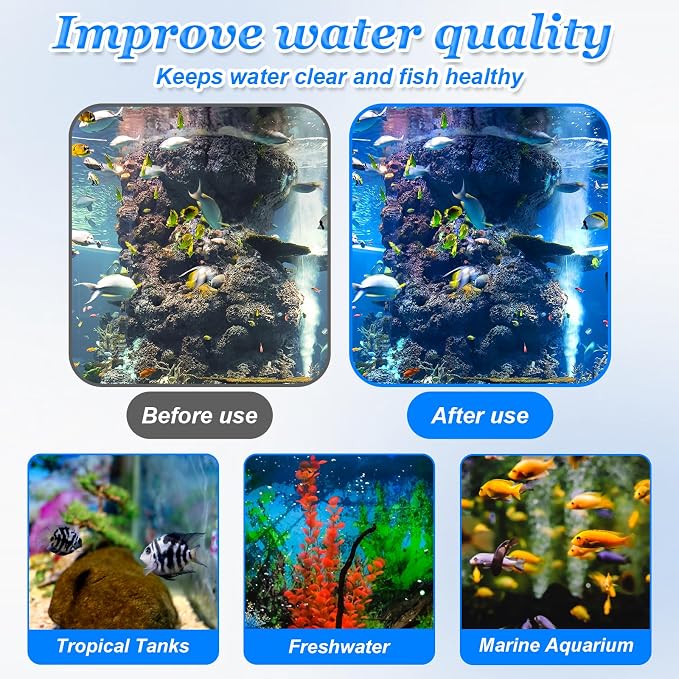 2 Pack Aquarium Bio Sponge Filter Pad, 40 PPI Fish Tank Filter Foam Sponges - Image 7