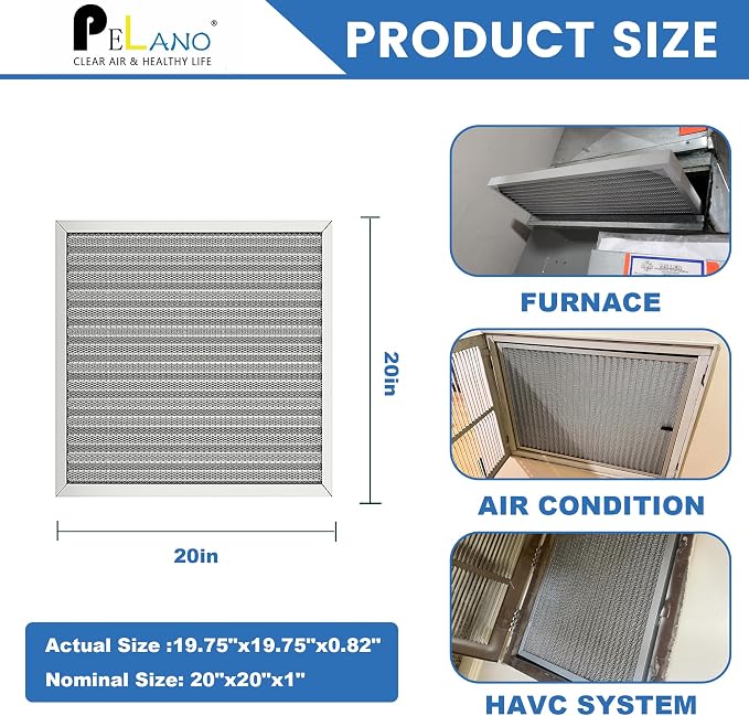 20x20x1 Reusable Air Filter, Electrostatic HVAC Air Filter, Lasts a Lifetime - Image 5