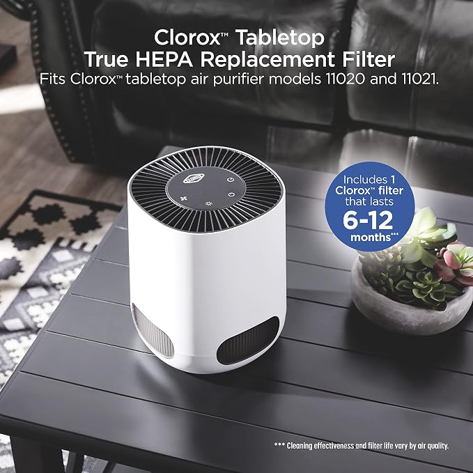 Clorox Tabletop Air Purifier True HEPA Replacement Filter, 200 Sq. Ft. Capacity - Image 4