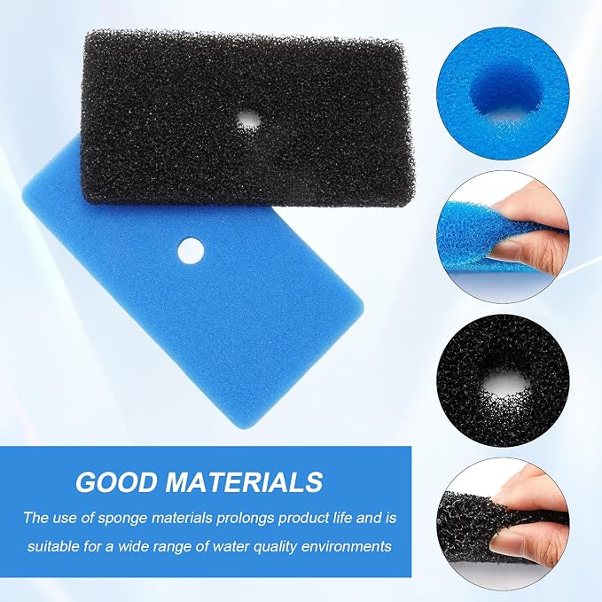 MDEOOSKY 4 Sets Pond Filter Sponge Pads, Coarse and Fine Filter Media - Image 3