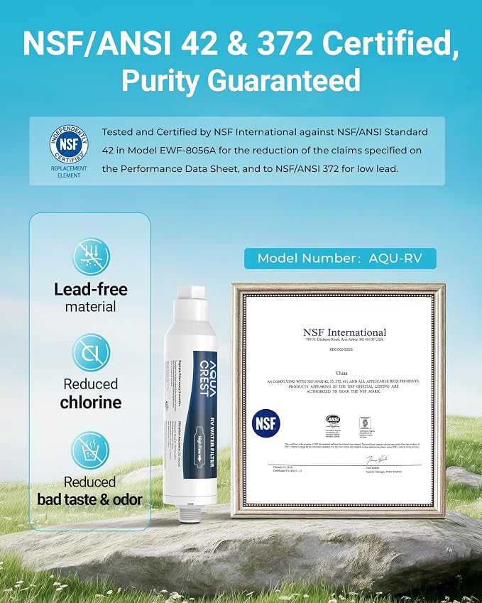 AQUA CREST RV Water Filter, RV Inline Water Filter - Image 3