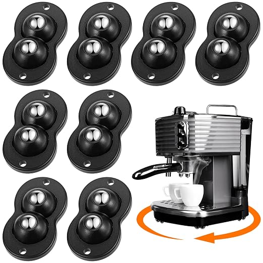 Leumoi 8 Pcs Self Adhesive Appliance Wheels, 360° Swivel Mini Casters by Leumoi